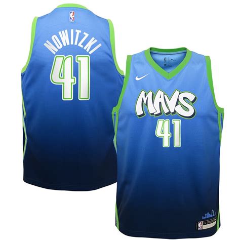Dallas Mavericks Dirk Nowitzki Nike Blue Swingman Jersey Jersey City
