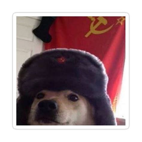 Comrade Doggo Communist Sticker By Jeangel97 Fotografías Divertidas