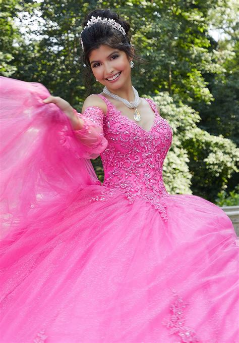 Rhinestone And Sparkle Tulle Quinceañera Dress Morilee Italy