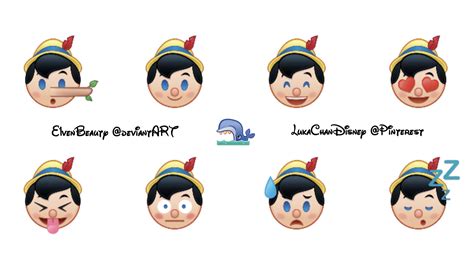 Pinocchio X8 Feat Monstro All As Emojis Drawing By Disney