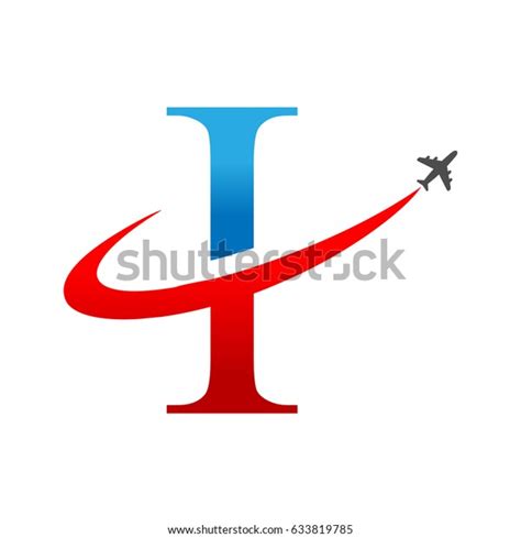 Letter Travel Logo Icon Airplane Stock Vector Royalty Free 633819785