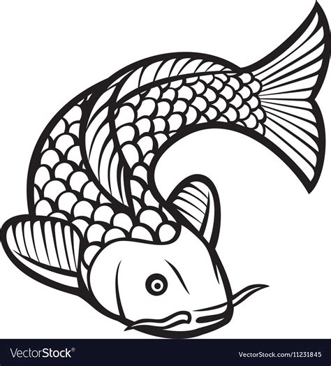 Koi Fish Icon Royalty Free Vector Image Vectorstock