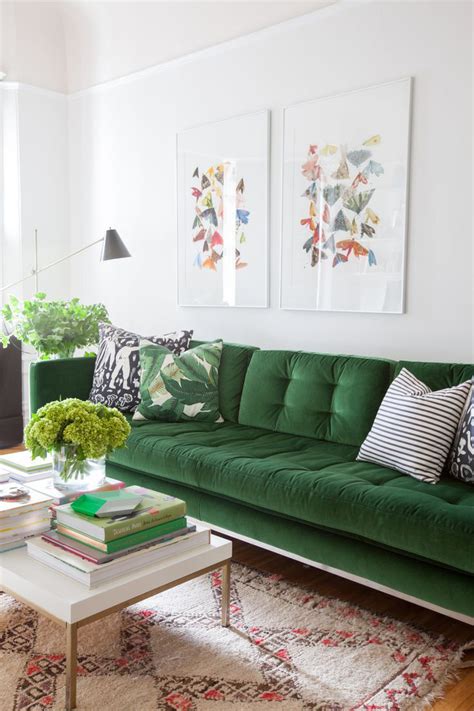 The subtle color goes well with a wide range of accent colors. The Great Green Sofa - Honestly WTF