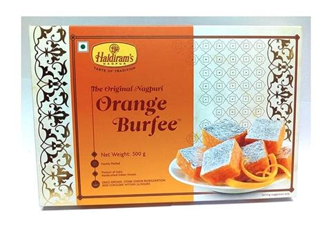 Haldirams Nagpur Orange Burfee 500 Grams Pack Of 1