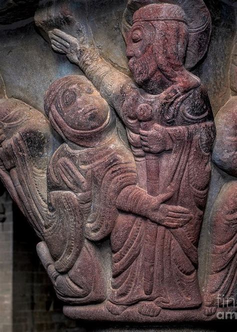Mary Magdalene Kneels Before The Risen Lord Sculpted In 1190 Ad In
