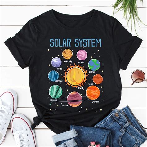Solar System Planets Science Space Boys Girls Kids T Shirt Etsy
