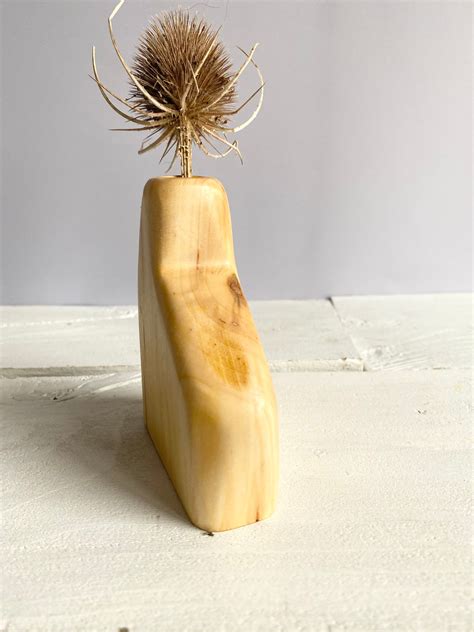 Drift Wood Vase With White Resin Etsy
