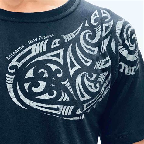 Mens Maori T Shirt Shoulder Tattoo