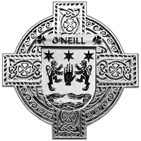 Oneill Irish Coat Of Arms Celtic Cross Badge Etsy