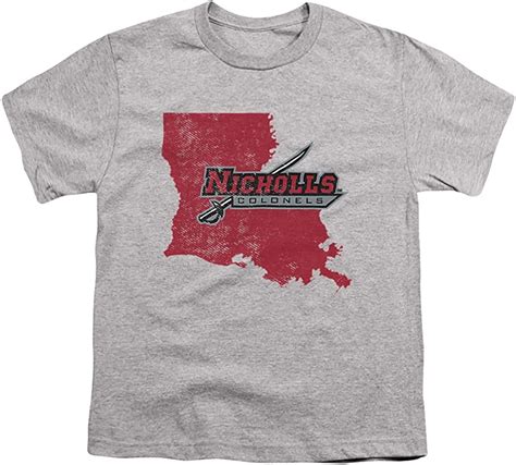 Nicholls State University Official State Shape Unisex Youth