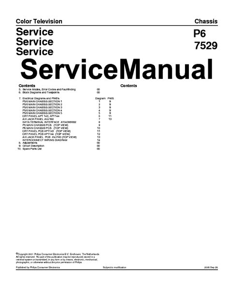 PHILIPS CH.-P6 Service Manual download, schematics, eeprom, repair info