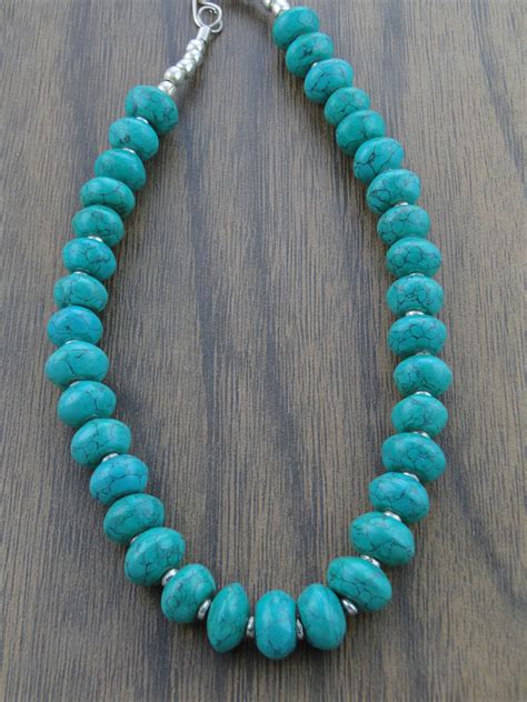 Turquoise Necklace Natural Turquoise Jewelry Turquoise Stone