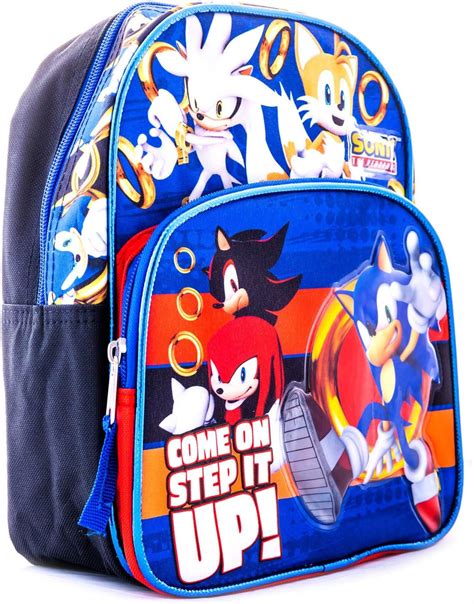Sonic The Hedgehog Backpack School Bag Travel Game Bag With Stationary
