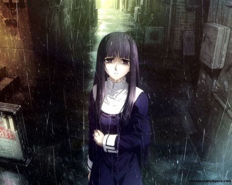 Sad Anime Girl Crying In The Rain Alone Drawing