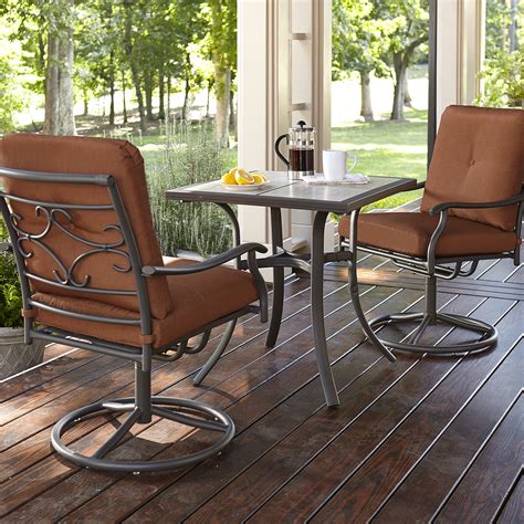 Outdoor bistro sets transform a patio into a quaint dining hangout. Jaclyn Smith Clermont 3 Piece Bistro Set- Rust - Limited Availability - Outdoor Living - Patio ...