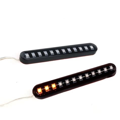 Pair Of Motorcycle Plate Mini Led Strip Lights 12v 6w Ip68 Waterproof