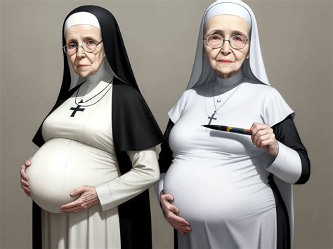 File Image Pregnant Elderly Nun With Large