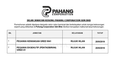 You are looking for pahang. Jawatan Kosong Terkini Pahang Corporation ~ Pegawai ...