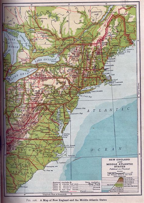 New England And Mid Atlantic States Map