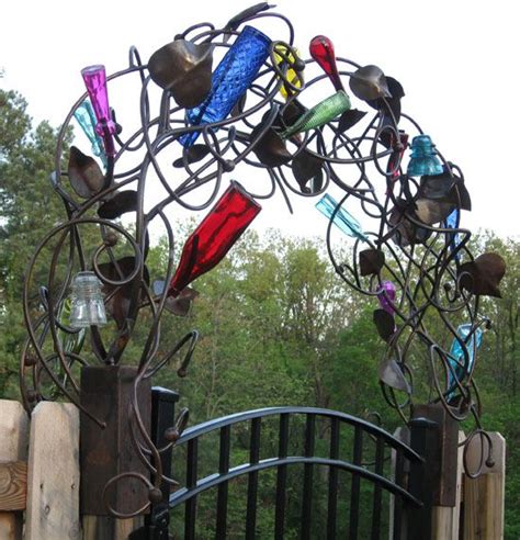 Whimsical And Colorful Garden Gate Entry Arch Made With Different