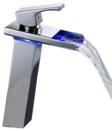 See more ideas about led faucet, faucet, bathroom faucets. Waterfall Style LED Thermal Sink Faucet - Modern ...