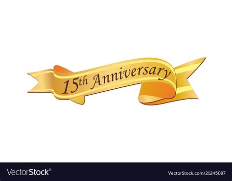15th Anniversary Logo Royalty Free Vector Image