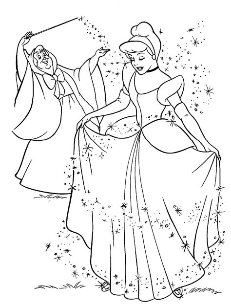 Disney princesses, a walt disney creation, features 11 princesses namely snow white, cinderella, aurora, jasmine, merida snow white has brown eyes, black hair and porcelain complexion. Cinderella Coloring Pages | Disney princess coloring pages, Cinderella coloring pages
