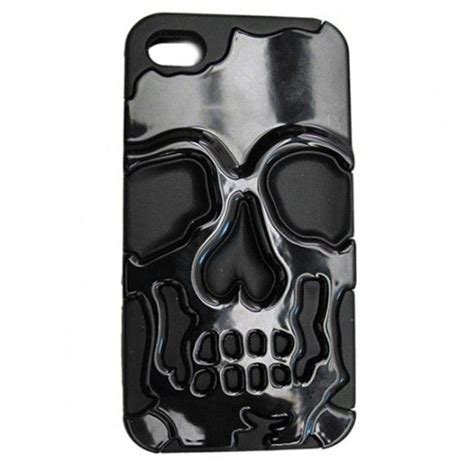 Metallic Skull Iphone 44s Case Black Black Iphone Cases Cheap