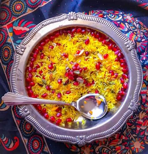 Zarda Indian Sweet Rice Pilaf With Saffron And Nuts Zarda Pulao