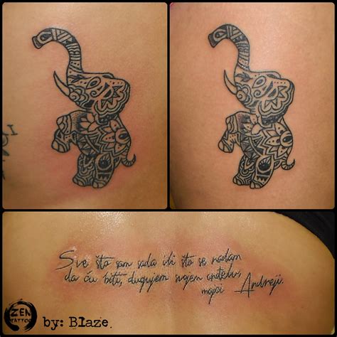 Sister Elephants Tattoo By Blazeovsky On Deviantart