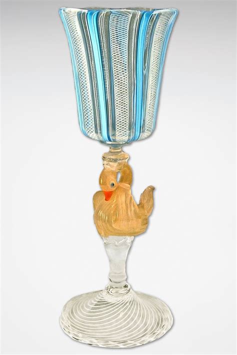 Swan Goblet By Michael Egan Art Glass Goblet Artful Home