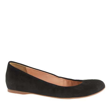 Lyst Jcrew Cece Suede Ballet Flats In Black