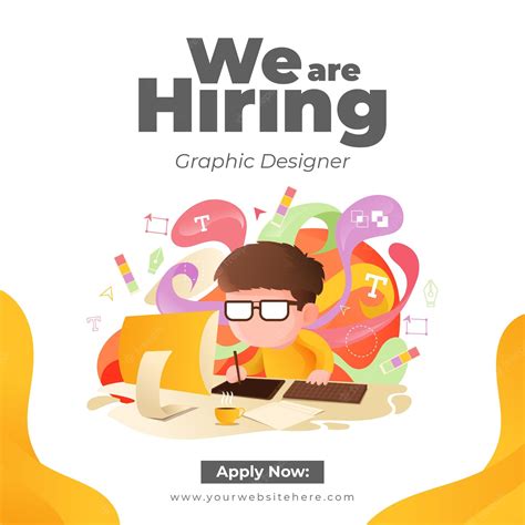 Premium Vector Graphic Designer Job Vacancy Social Media Post