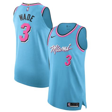Shop an assortment of nba miami heat jerseys and team kits at pro:direct basketball. Men's Nike Dwyane Wade Blue Miami Heat 2019/20 Finished Authentic Jersey - City Edition
