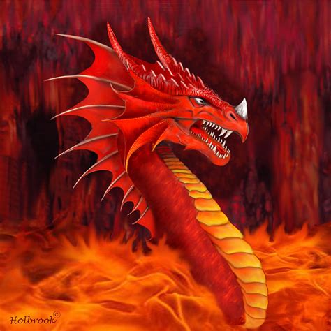 Red Dragon Terrifier Digital Art By Glenn Holbrook Pixels