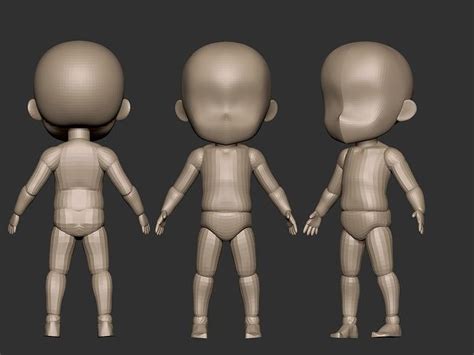 Basemesh Chibi 3d Model Cgtrader