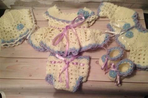 Crochet Baby Dress Outfit Crochet Baby Dress Set Crochet Etsy
