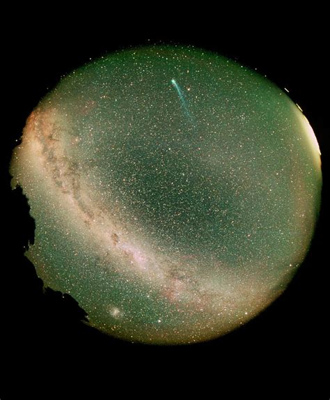 Fisheye View Showing Comet Hyakutake And Milky Way Photograph By Gordon