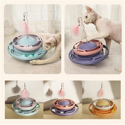 Cat Toys Tumbler Roller Turntable Interactive Cat Toy Interactive Cat