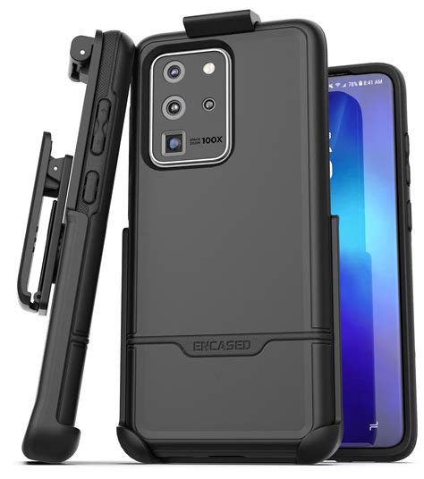 Galaxy S20 Ultra Rebel Case And Holster Black Encased