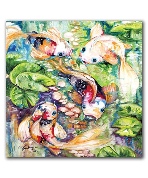 This Koi Pond Wrapped Canvas By Is Perfect Zulilyfinds Koi Art