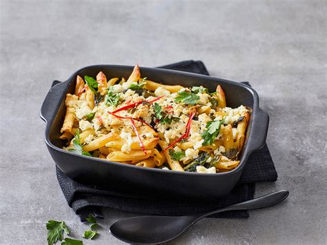 Nudelauflauf mit Spinat und Feta von Eulalie Chefkoch