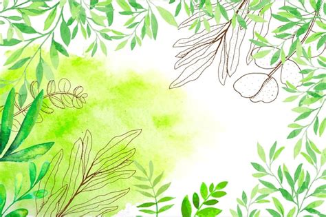 Free Vector Hand Painted Watercolor Nature Background