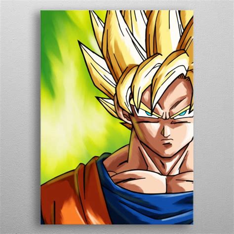 Super Saiyan Goku Poster By Alexandros Iosifidis Displate Goku