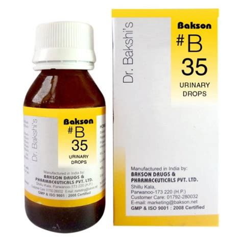 Dr Bakshi B35 Drops Urinary Tract Disorders Medicine Homeopathy