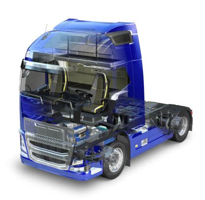 Volvo FH Truck Cutaway Drawing In High Quality