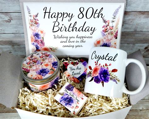 80th Birthday T Idea T Basket For Her 80th Grandmas Etsy