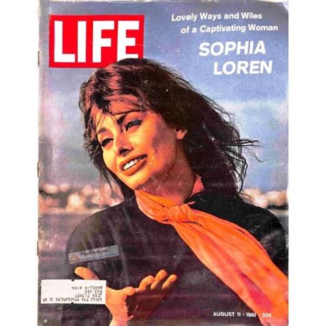 Life Magazine August 11 1961 Life Magazine Covers Sophia Loren