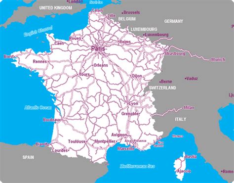 France Rail Map Airport Guide