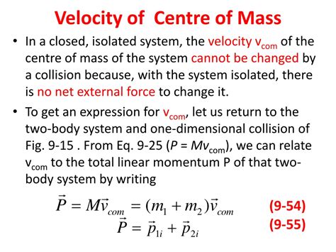 Ppt Chapter 9 Center Of Mass And Linear Momentum Powerpoint